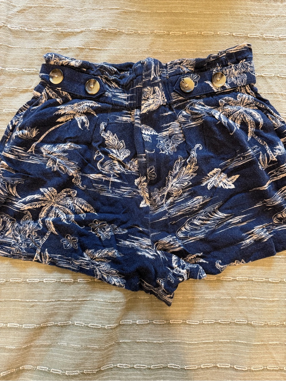 Ana Navy Floral Beachy Print Women's Shorts